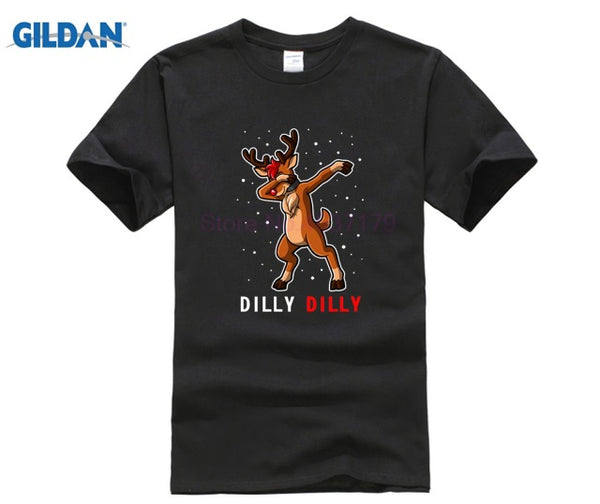 Philly Dilly Dabbing Deer Christmas Men T-Shirt - OliverFace