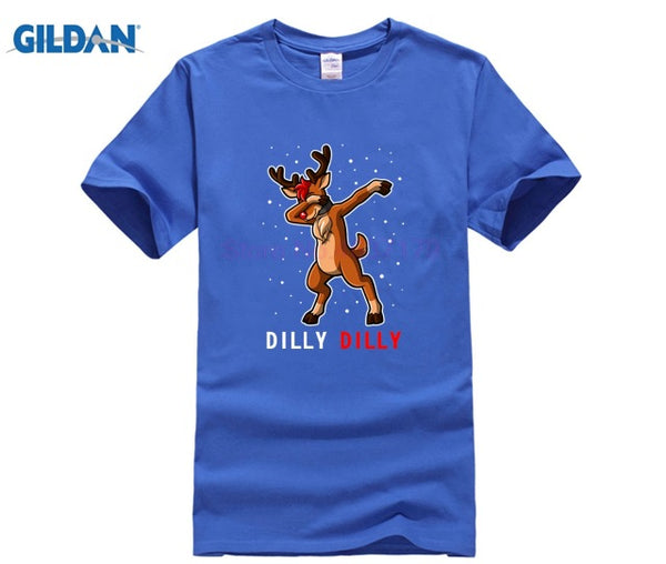 Philly Dilly Dabbing Deer Christmas Men T-Shirt - OliverFace