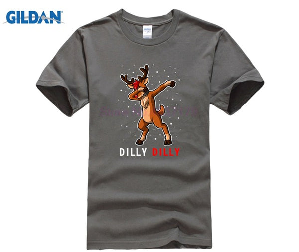 Philly Dilly Dabbing Deer Christmas Men T-Shirt - OliverFace