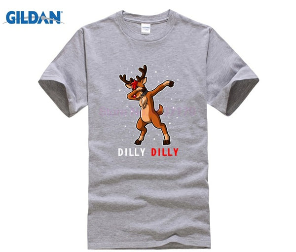 Philly Dilly Dabbing Deer Christmas Men T-Shirt - OliverFace