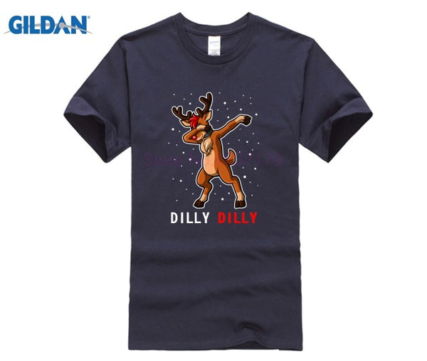 Philly Dilly Dabbing Deer Christmas Men T-Shirt - OliverFace