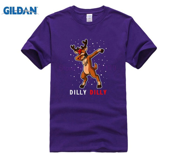 Philly Dilly Dabbing Deer Christmas Men T-Shirt - OliverFace