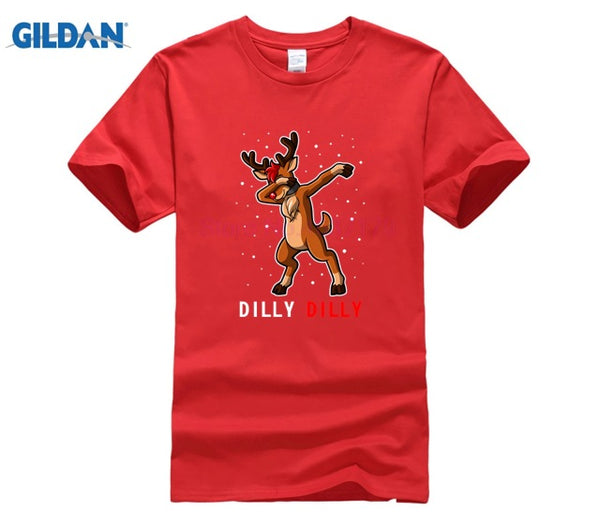 Philly Dilly Dabbing Deer Christmas Men T-Shirt - OliverFace