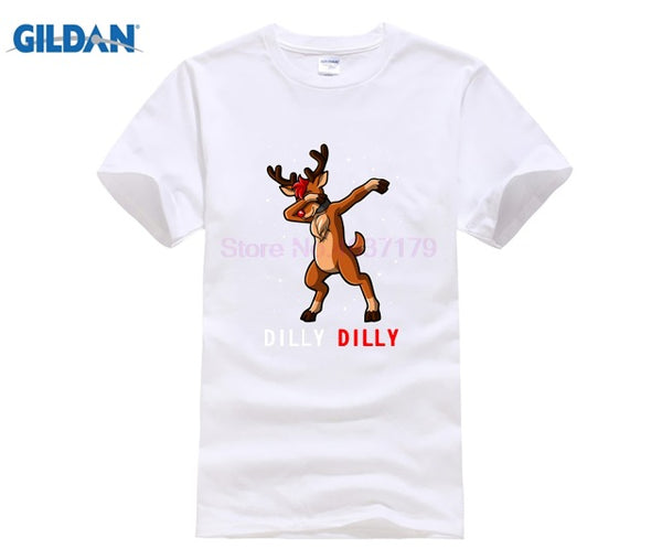 Philly Dilly Dabbing Deer Christmas Men T-Shirt - OliverFace