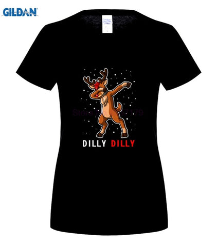 Philly Dilly Dabbing Deer Christmas Women T-Shirt - OliverFace